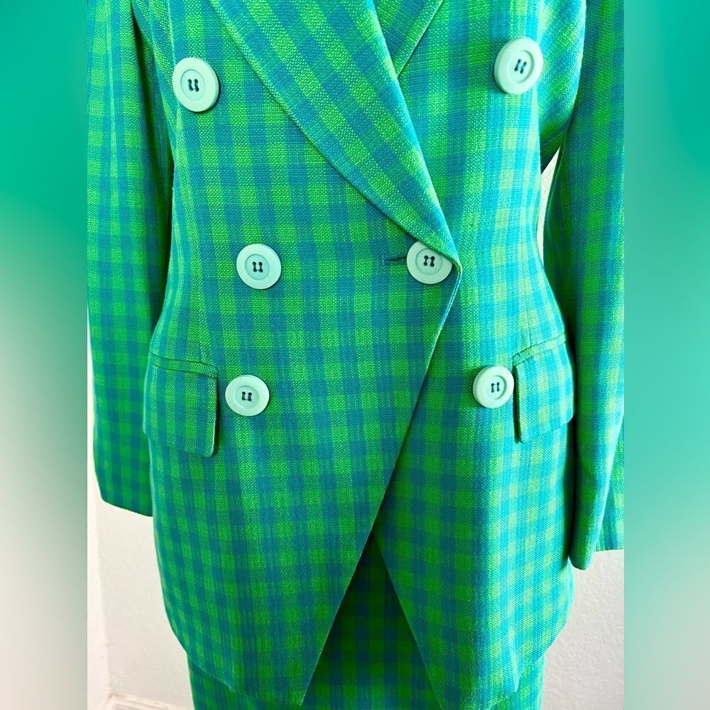 Christian Dior 1990’s Deadstock Gingham Skirt Suit - Picture 5 of 17